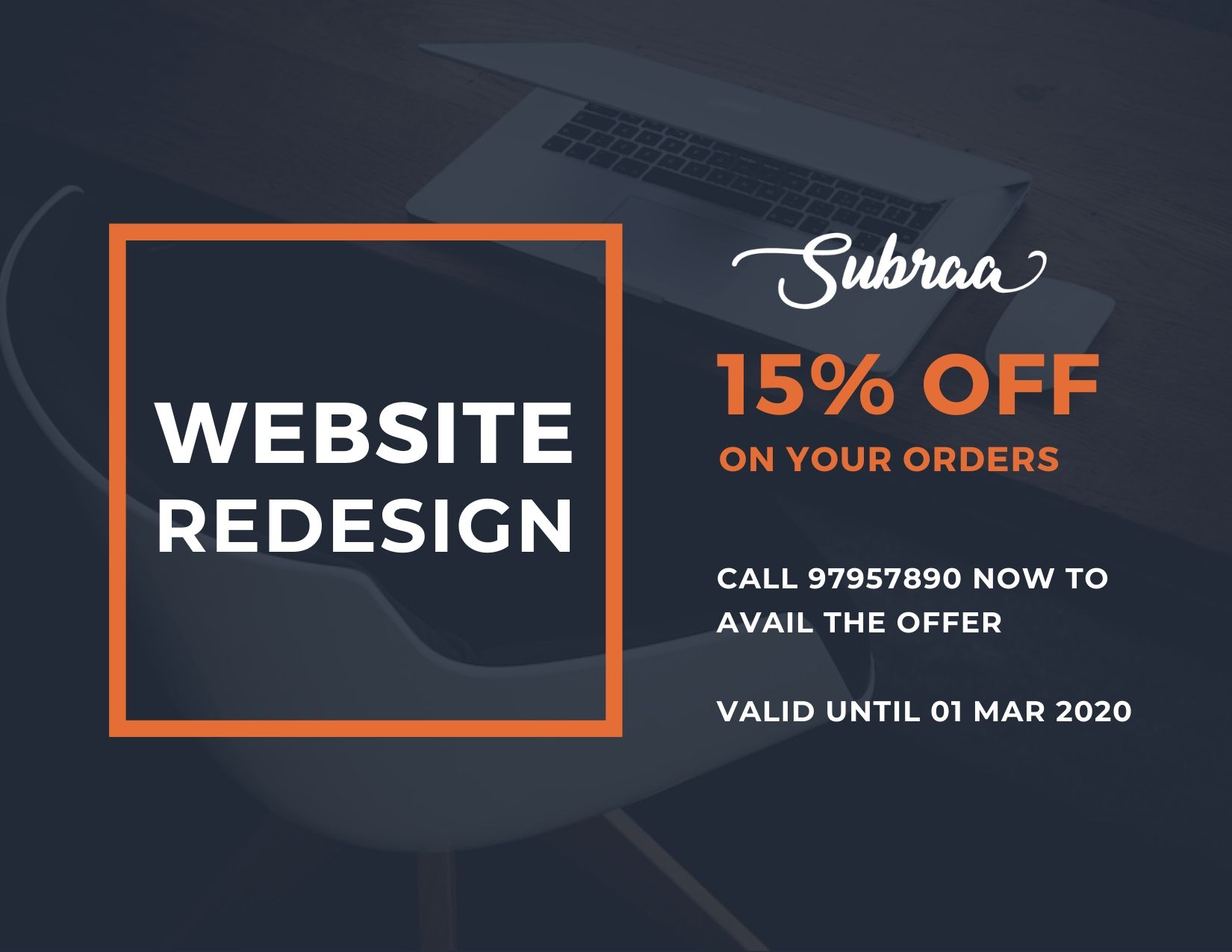 Website Redesign Offers and Promotions by Subraa, Freelance Web Designer Singapore