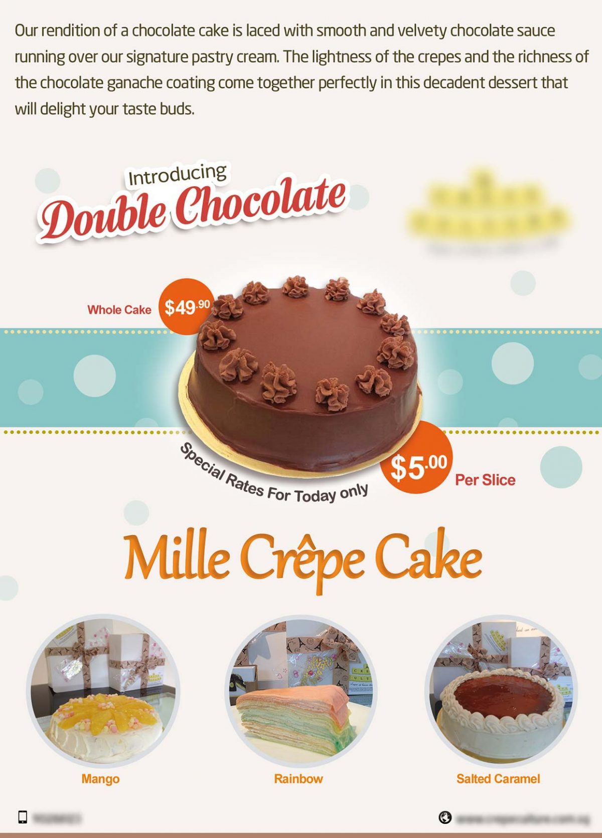 Flyer Design for Cake Shop in Singapore - #1 Premier Freelance Web ...