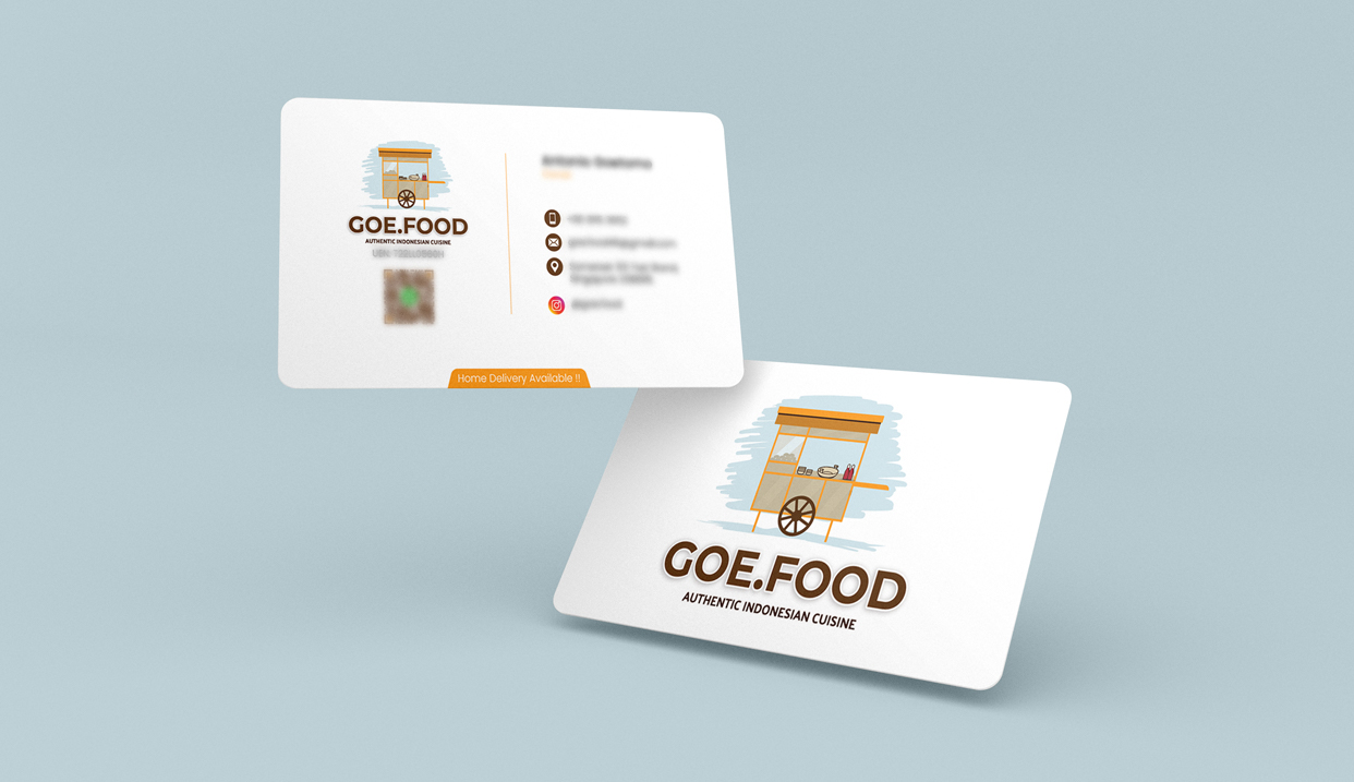 Name Card Design for Indonesian F&B Business in Singapore