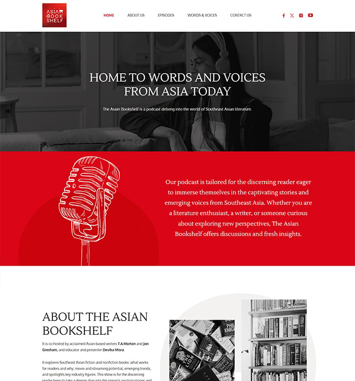 WordPress CMS Web Design for Podcast and Blog Book Author in Singapore